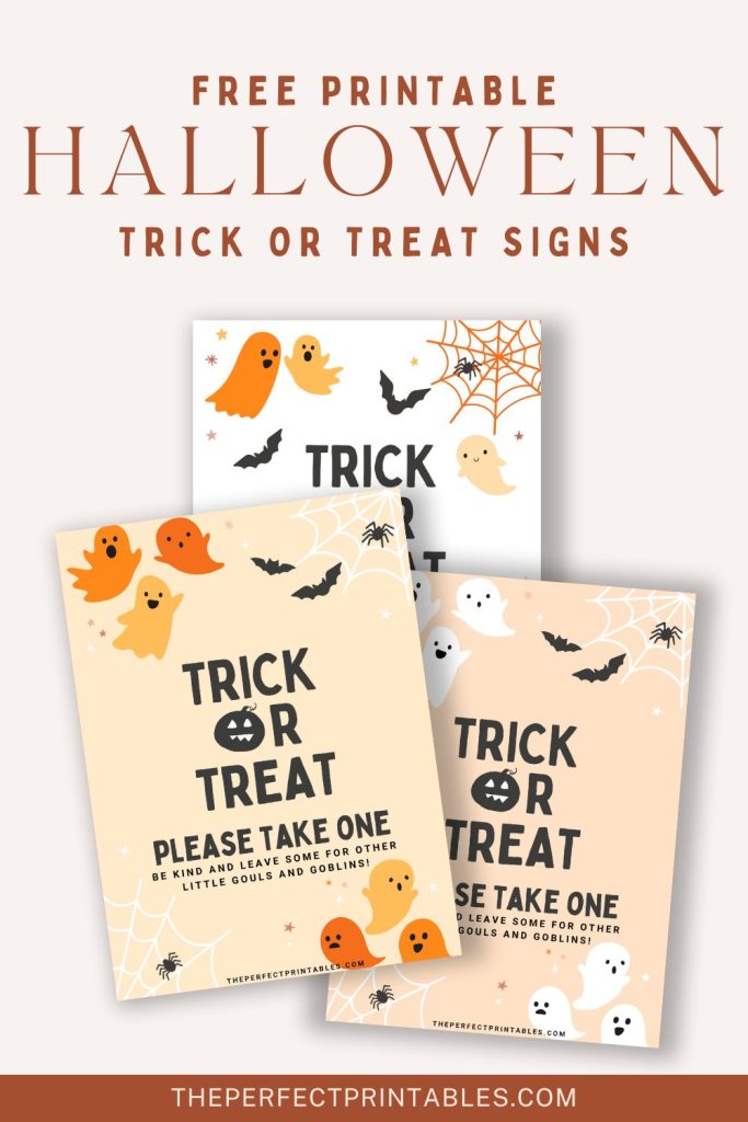 Free Printable Halloween Trick or Treat Signs