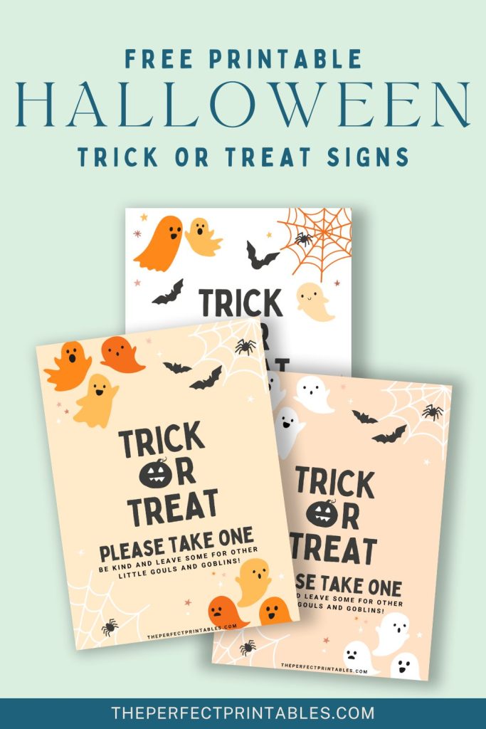 Free Printable Halloween Trick or Treat Signs