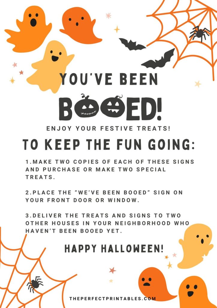 Halloween "You've Been Booed" Signs