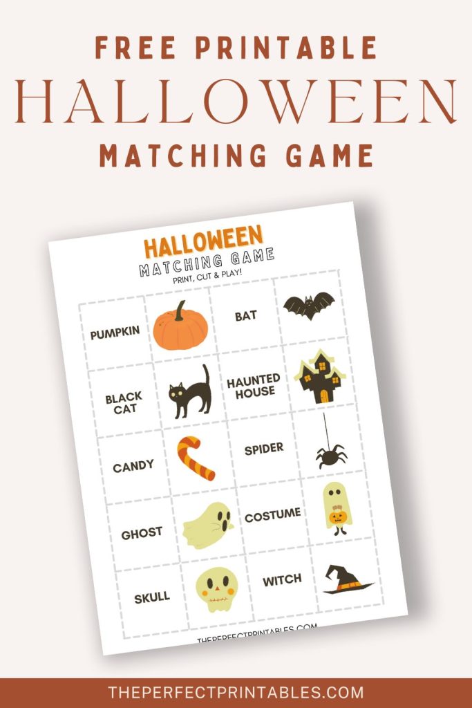 Free Halloween Matching Game Printable