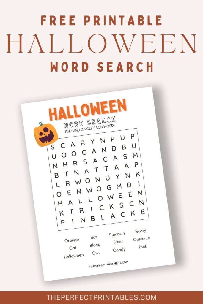 Halloween Word Search Printable